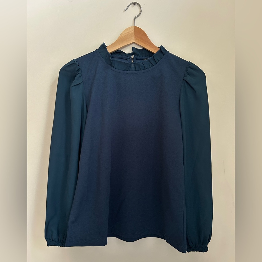 Ann Taylor Dark Blue Green Blouse